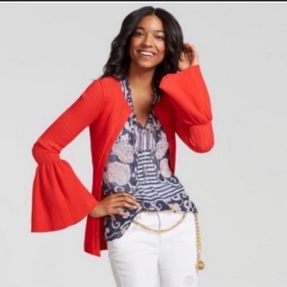 CAbi #5285 Trumpet Cardigan Red Size Small